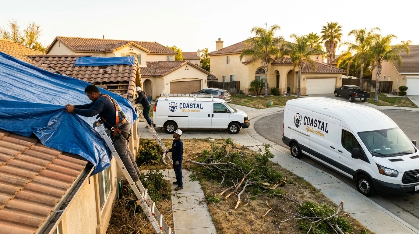 Storm Damage Restoration in Vandenberg Village